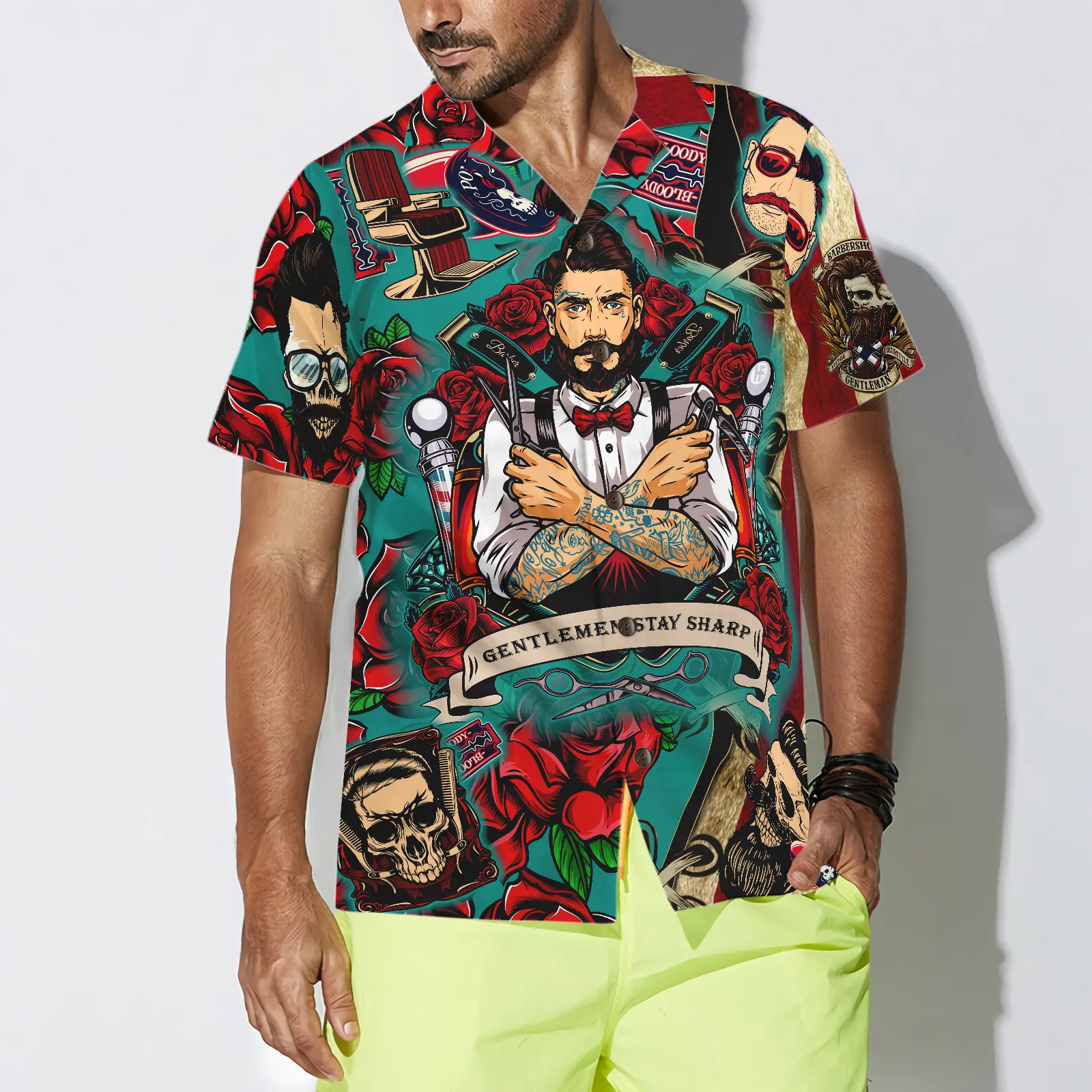 Gentlemen Stay Sharp Barber Shirt Hawaiian Shirt