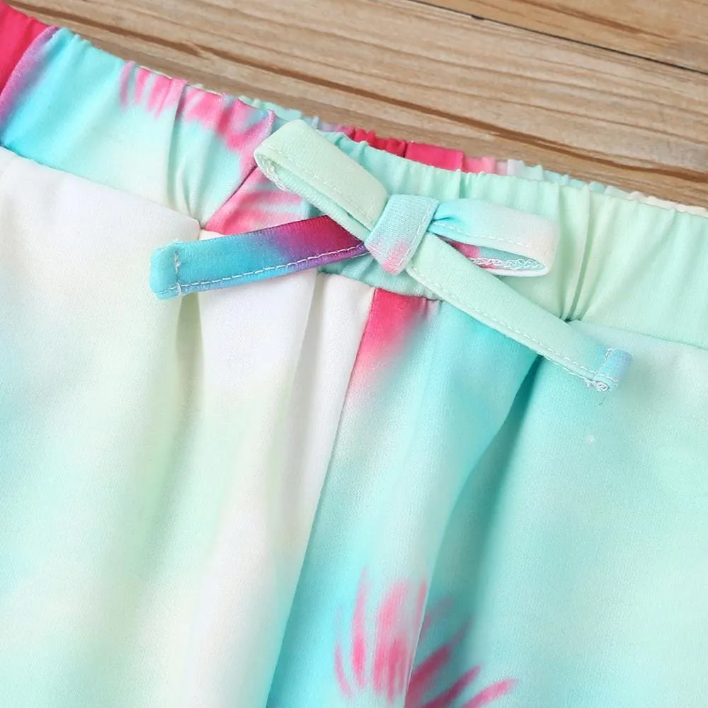 Girls Long Sleeve Tie Hooded Long Sleeve T-shirt & Pants Buy Childrens Clothes Wholesale