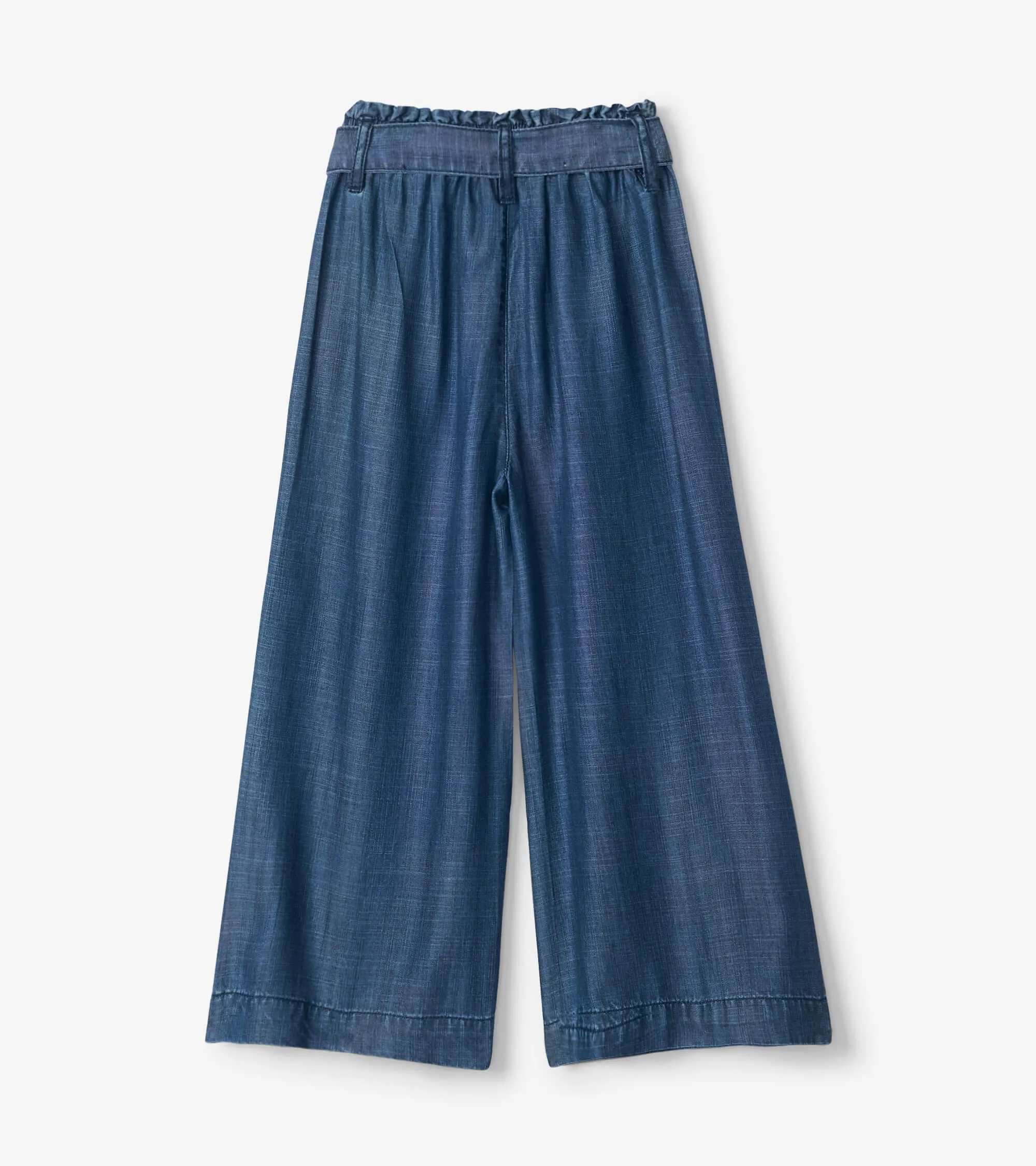 Girls Tencel Textured Paperbag Pants