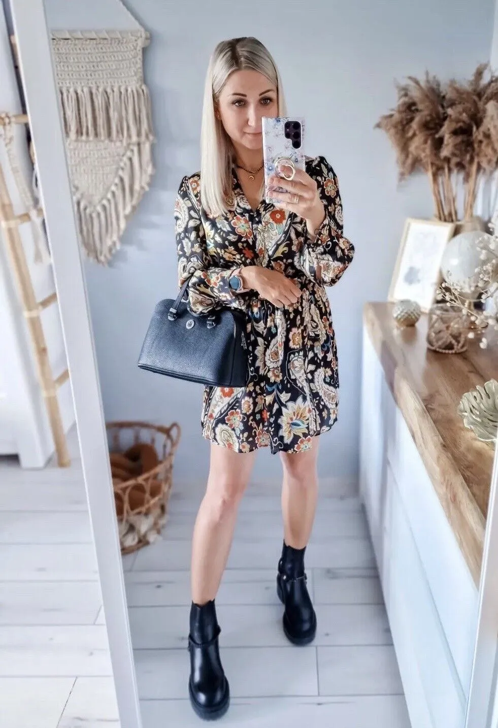 Henry Printed Ruffle Dress