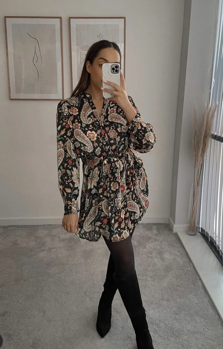 Henry Printed Ruffle Dress