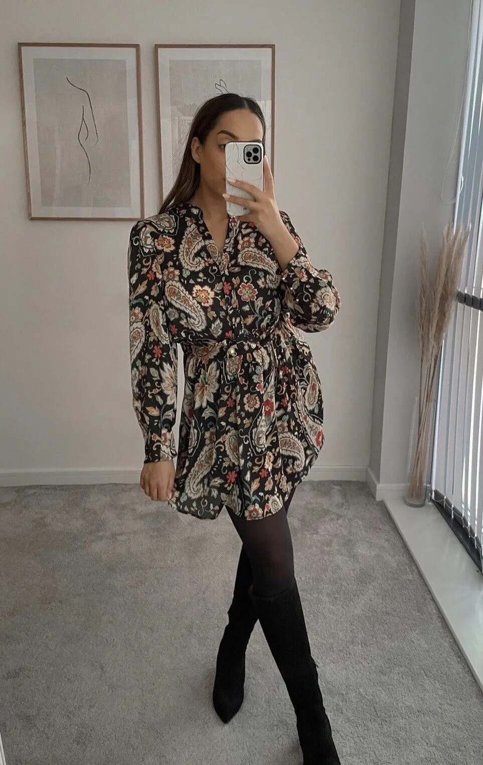 Henry Printed Ruffle Dress