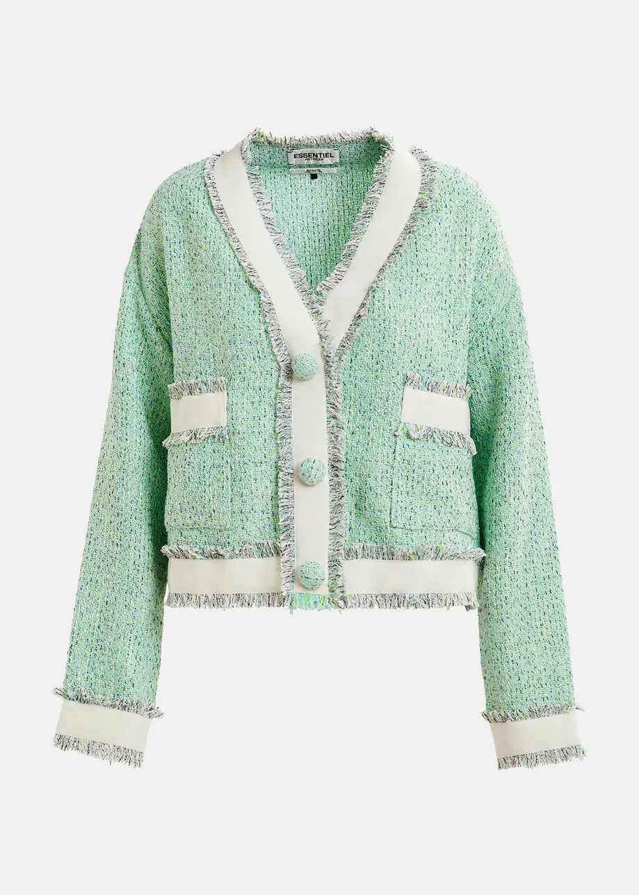 Hoola Cropped Tweed Cardigan