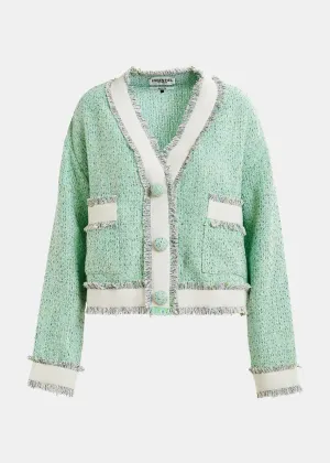 Hoola Cropped Tweed Cardigan