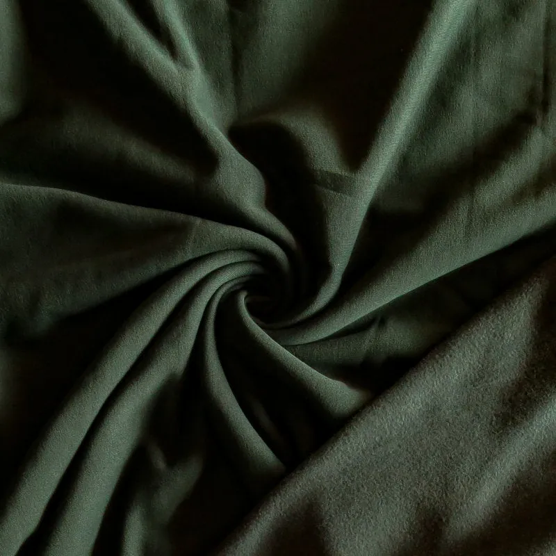 Hunter Green Polartec Powerstretch Fleece Knit Fabric - 32" Remnant