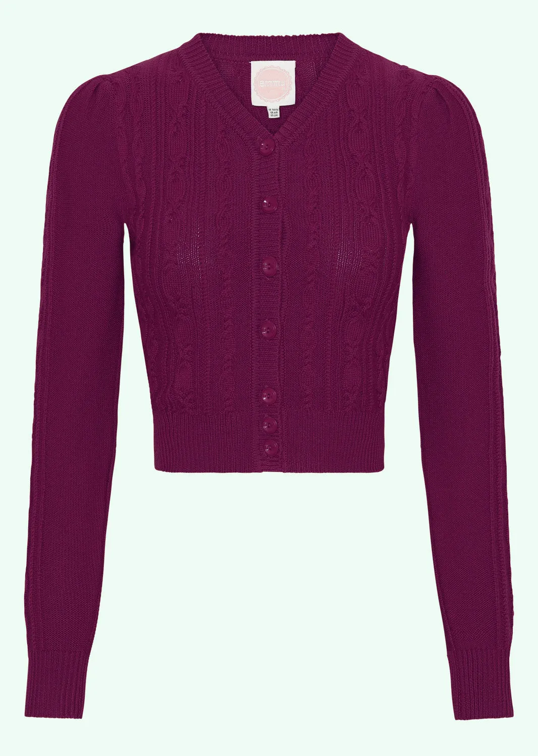 Ice Skater Cardigan i burgundy