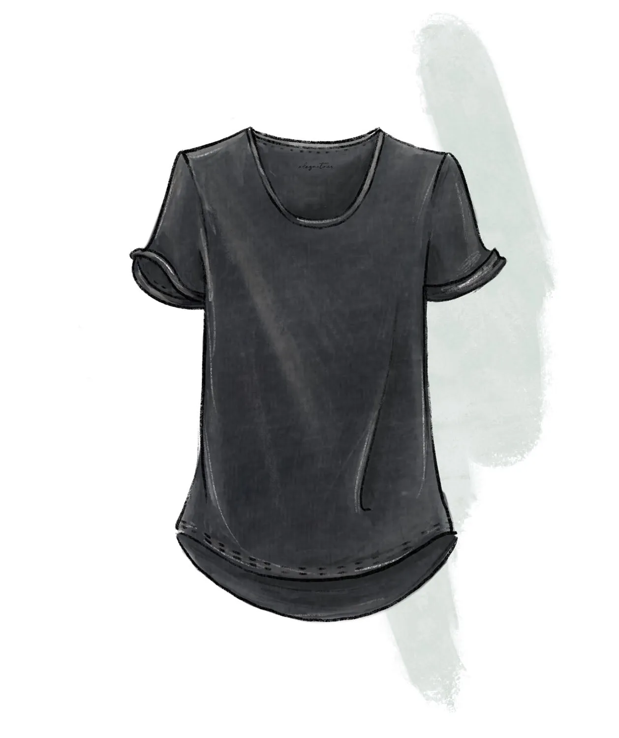 Impact promo: Women's Scoop neck tee in Charcoal