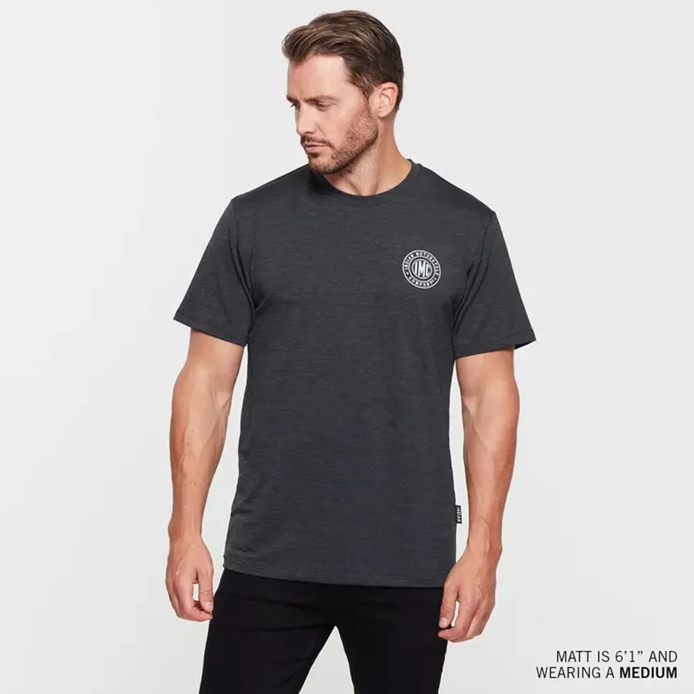 Indian Motorcycle  Mens IMC Reflective Athletic T-Shirt Tee Lightweight Black