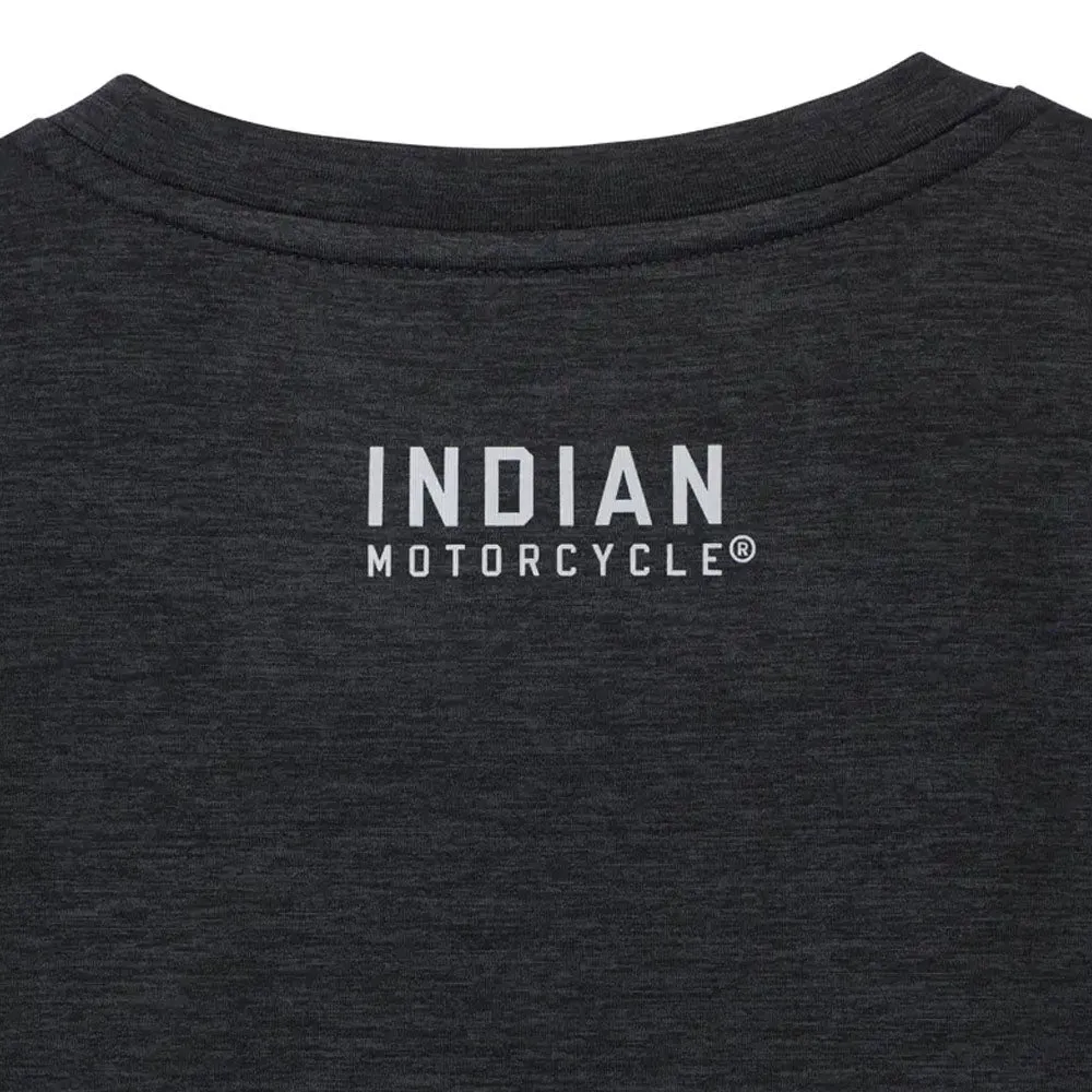 Indian Motorcycle  Mens IMC Reflective Athletic T-Shirt Tee Lightweight Black