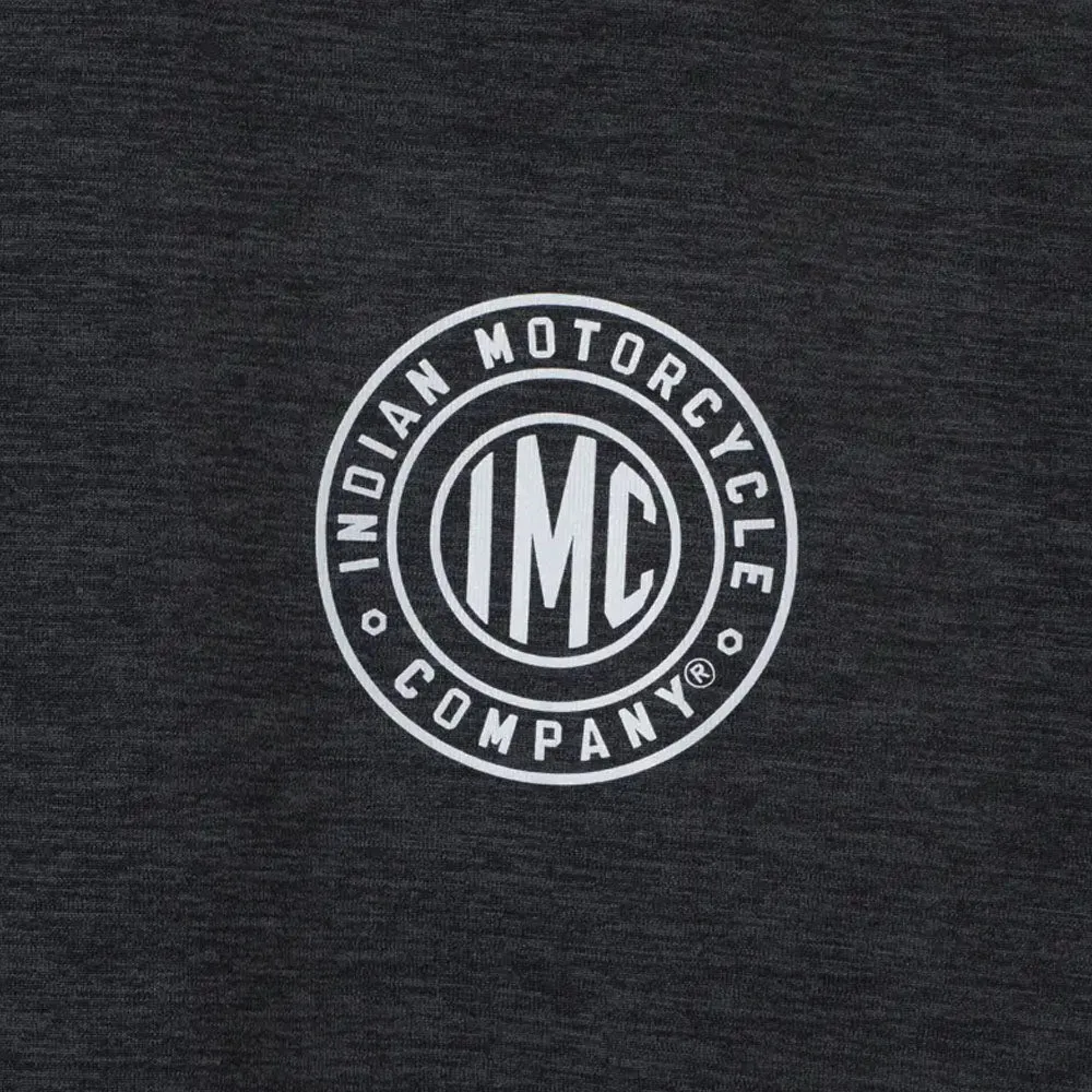 Indian Motorcycle  Mens IMC Reflective Athletic T-Shirt Tee Lightweight Black