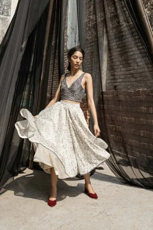 Ivory Chanderi Skirt