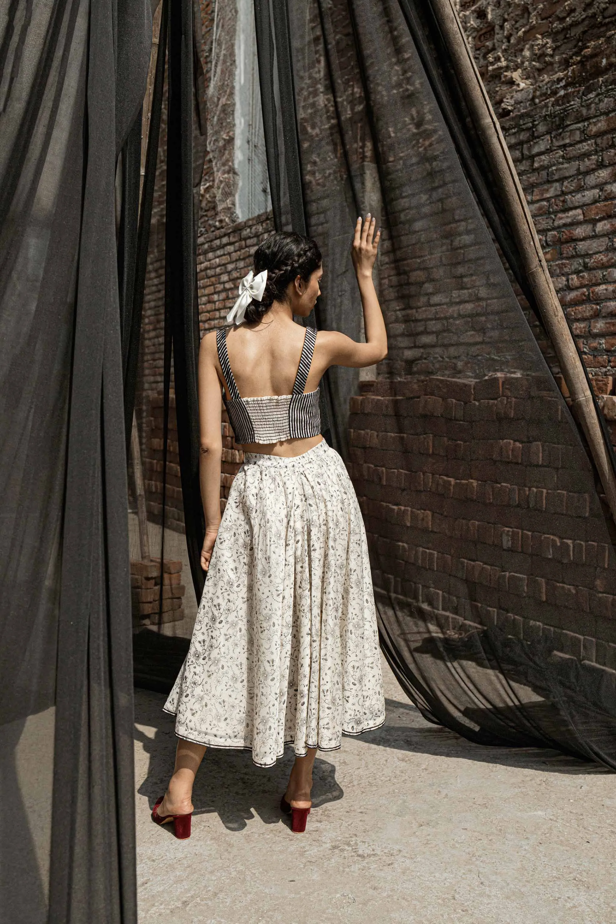 Ivory Chanderi Skirt