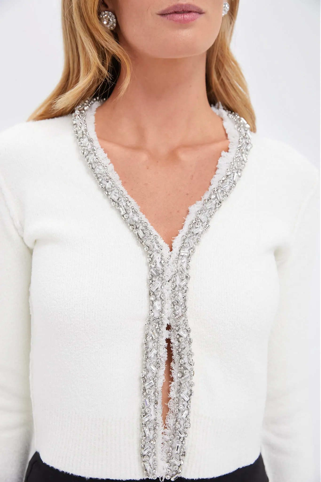Ivory Lieghton Boucle Cardigan