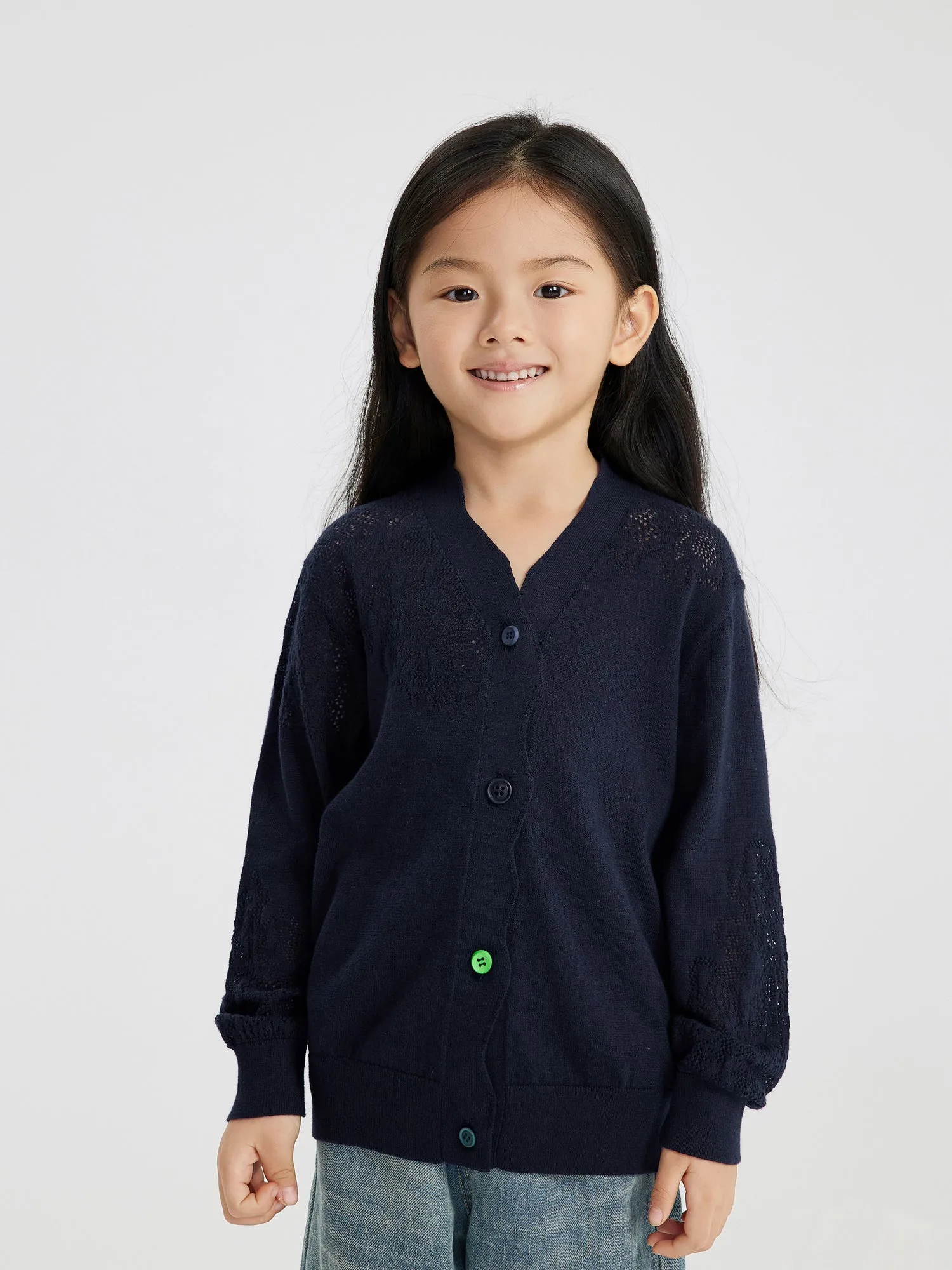 JNBY Lace Insert Cardigan