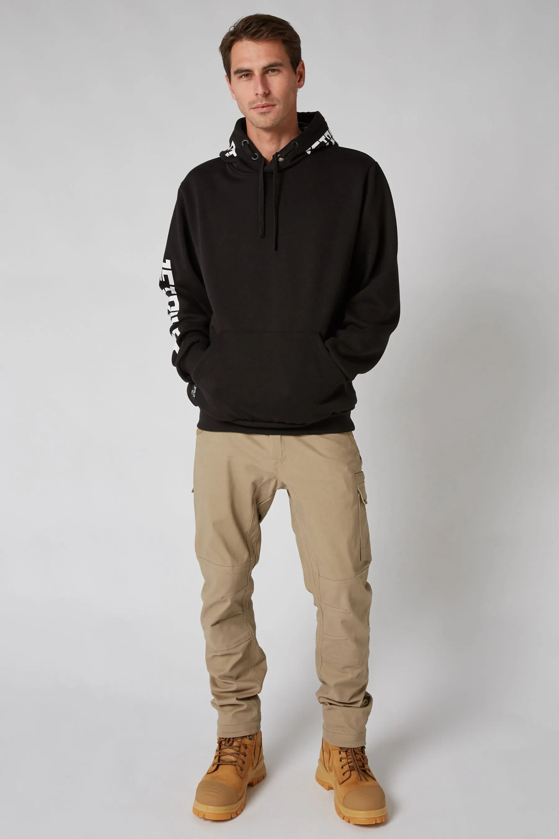 JP Sparked Mens Pullover Hoodie - Black/White