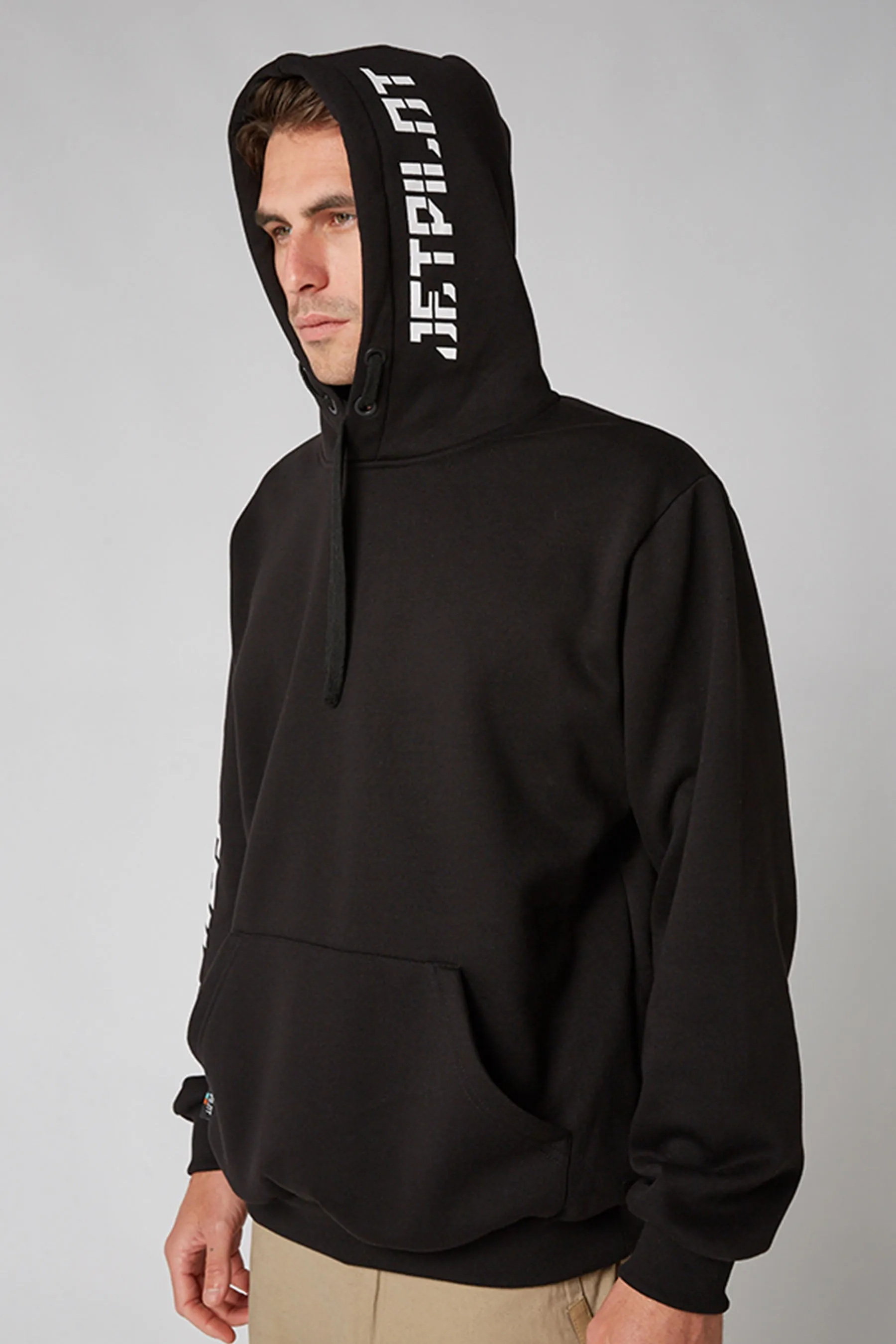 JP Sparked Mens Pullover Hoodie - Black/White