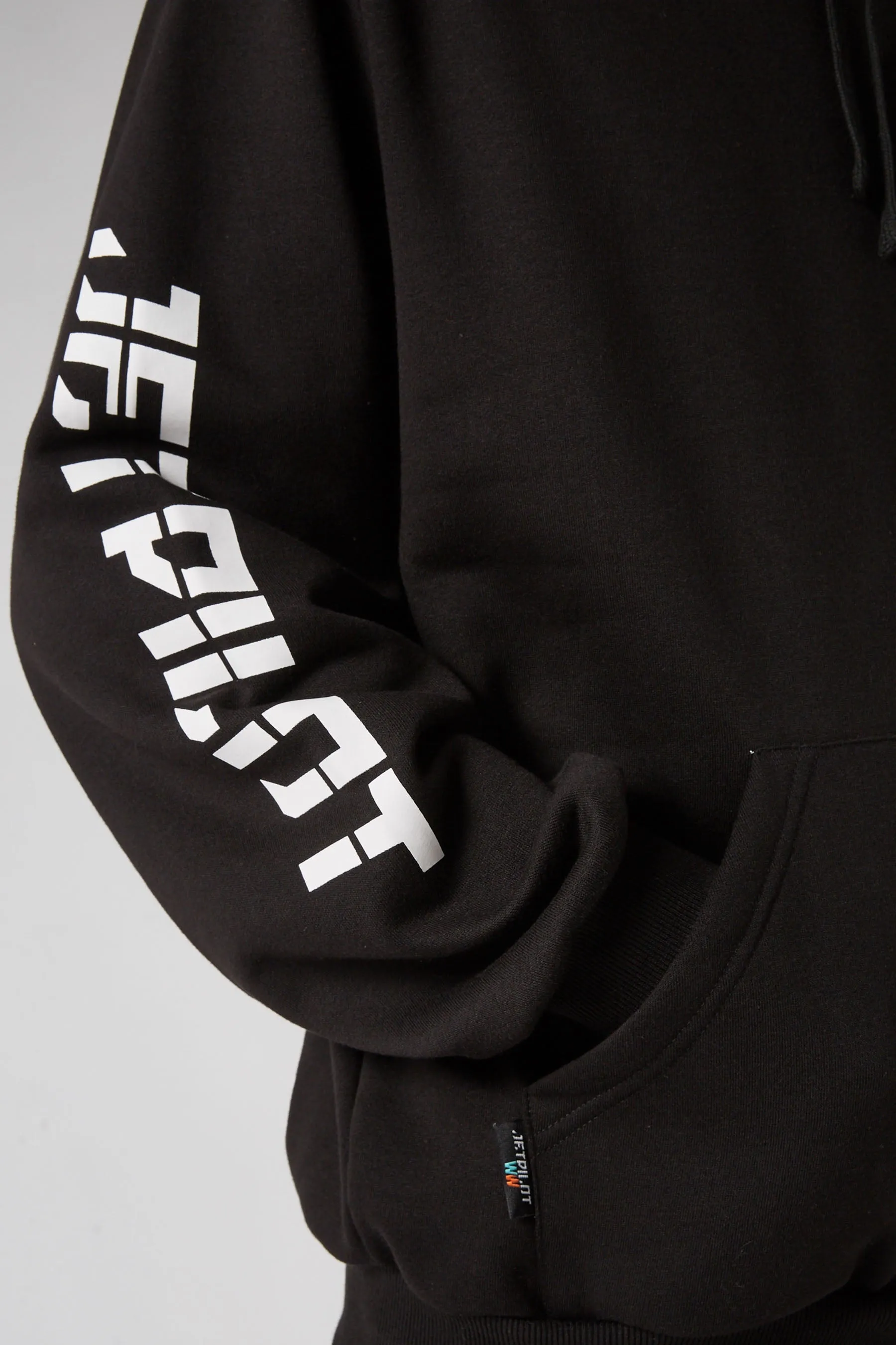 JP Sparked Mens Pullover Hoodie - Black/White