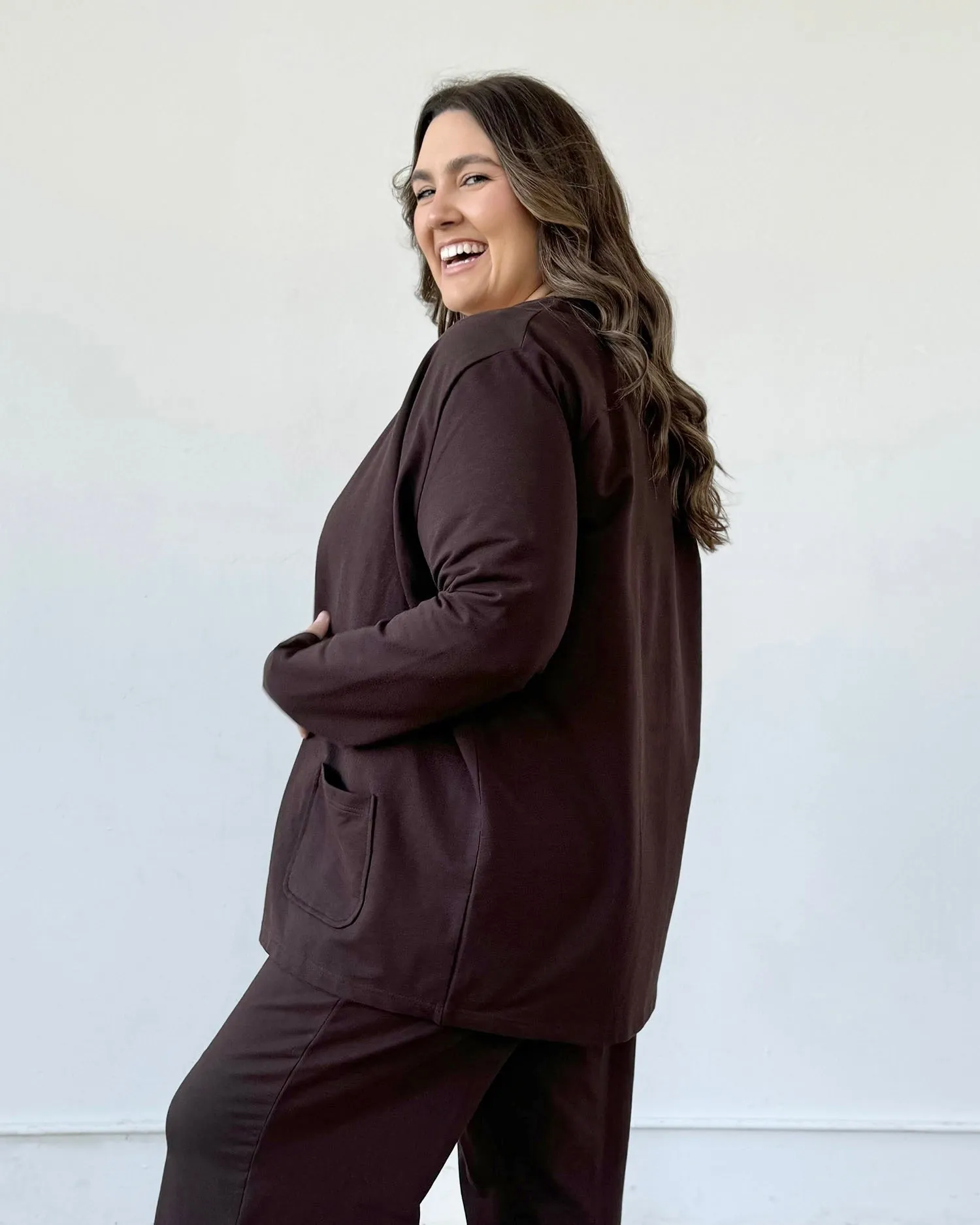 KAEDE cardigan in Chocolate Torte<br/>$39 (JUST ADD TO CART)