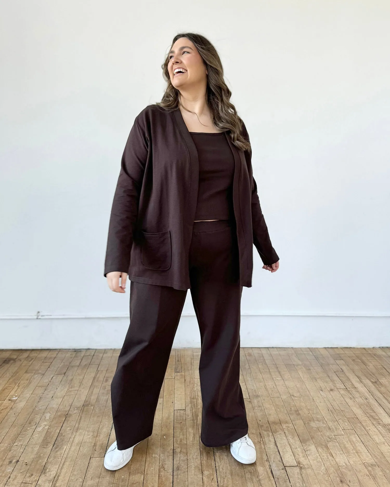 KAEDE cardigan in Chocolate Torte<br/>$39 (JUST ADD TO CART)