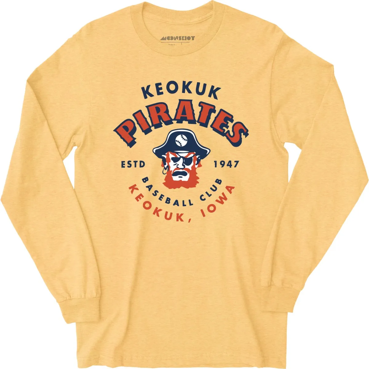 Keokuk Pirates - Iowa - Vintage Defunct Baseball Teams - Long Sleeve T-Shirt