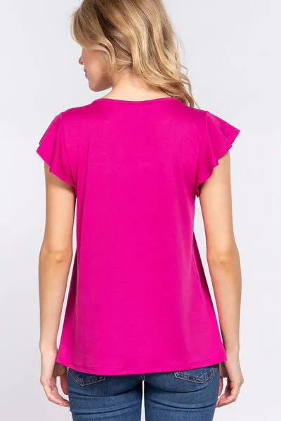 Lace-Detail Knit Top