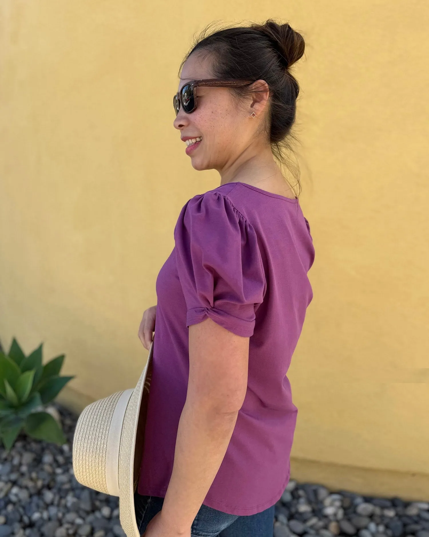 LEONA tee in Deep Lilac