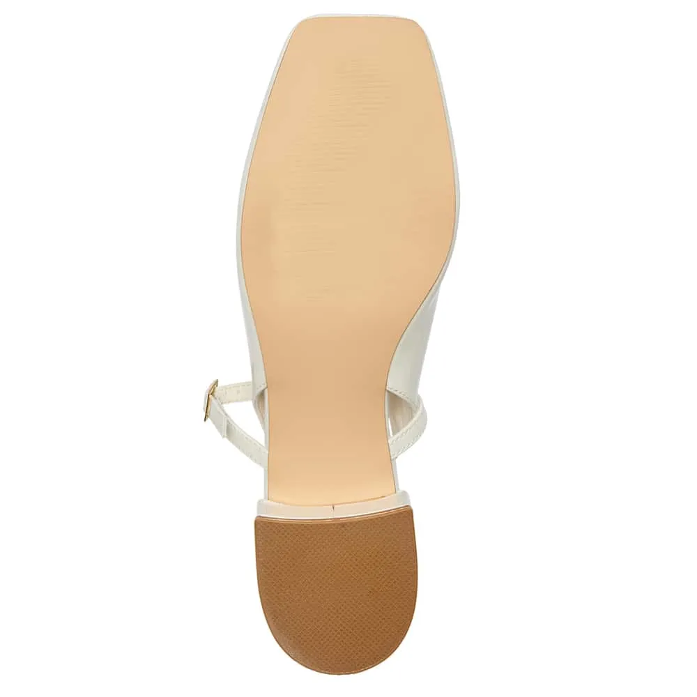 Melody Heel in Bone Patent