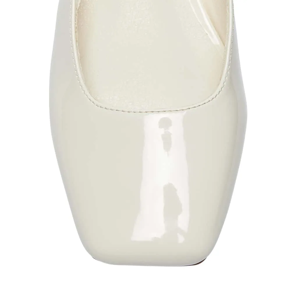 Melody Heel in Bone Patent