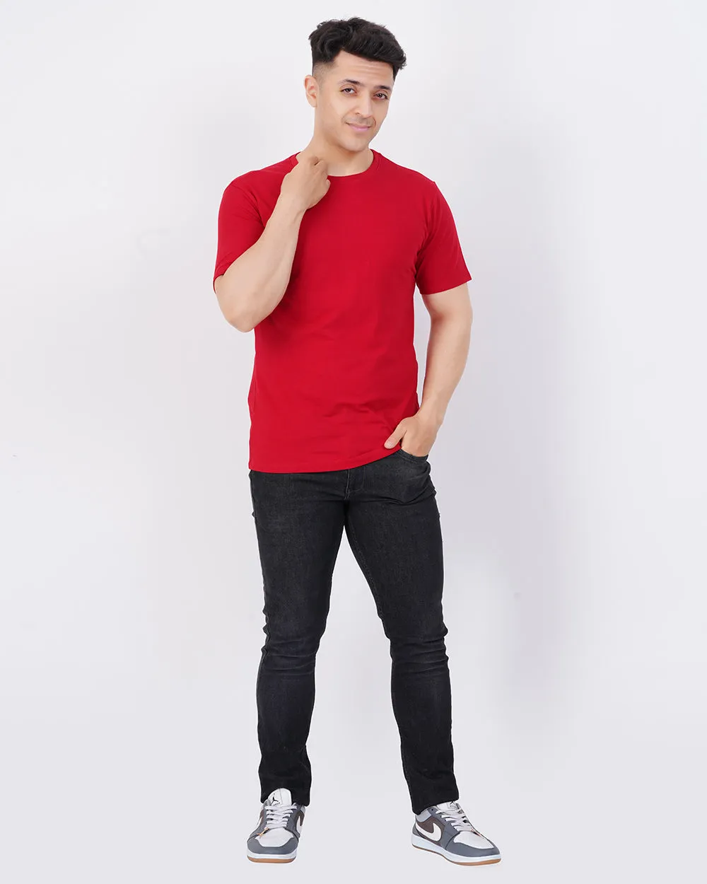 Men's Maroon Regular Tee