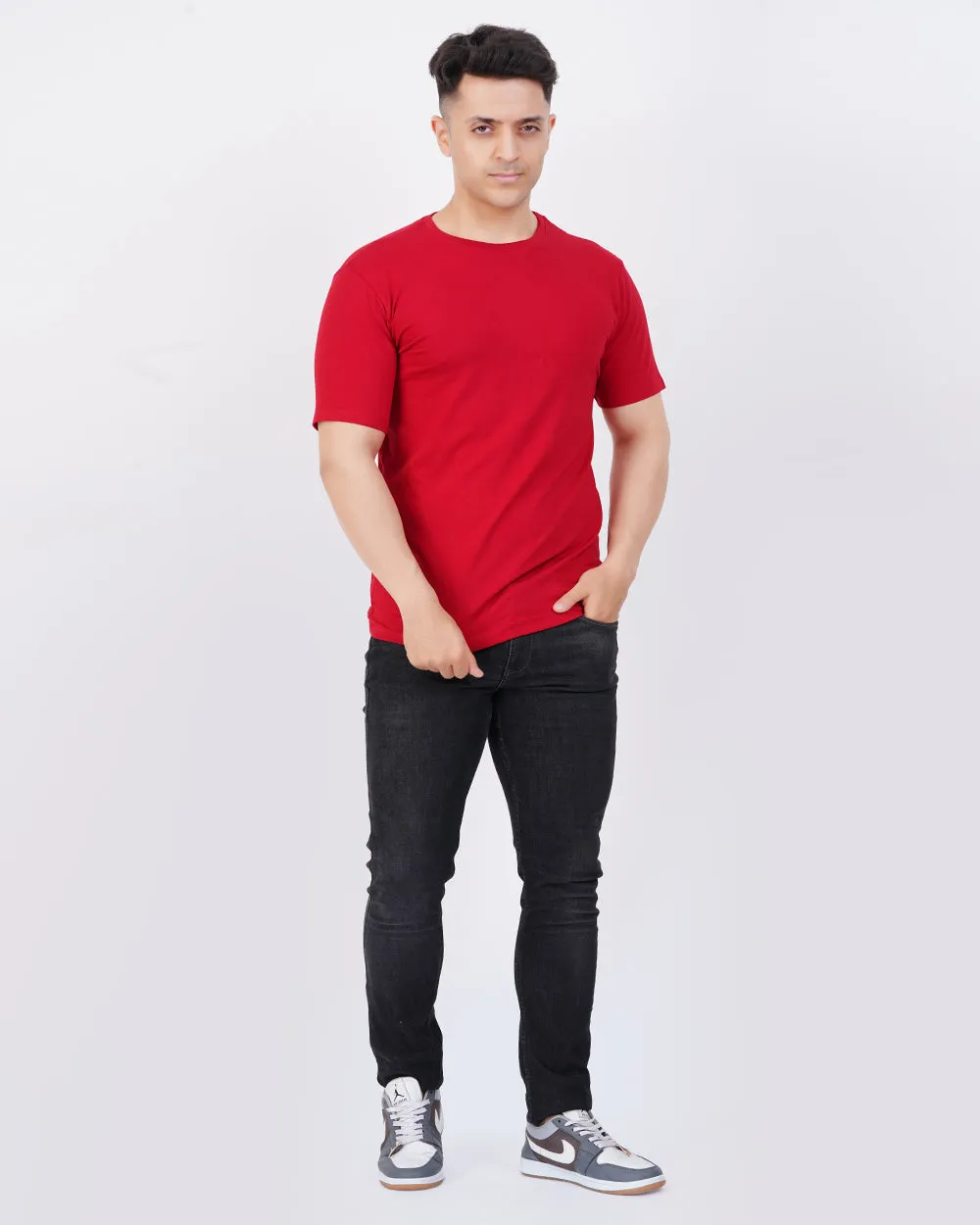 Men's Maroon Regular Tee