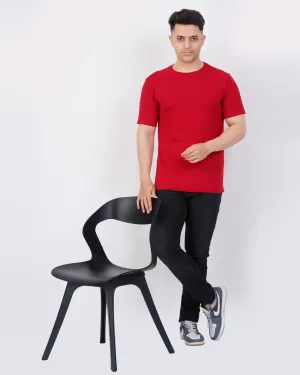 Men's Maroon Regular Tee