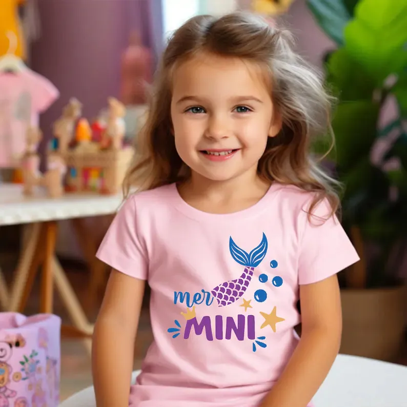 Mer Mama Mer Mini T-shirt - Matching Mermaid Set