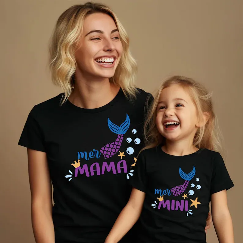 Mer Mama Mer Mini T-shirt - Matching Mermaid Set