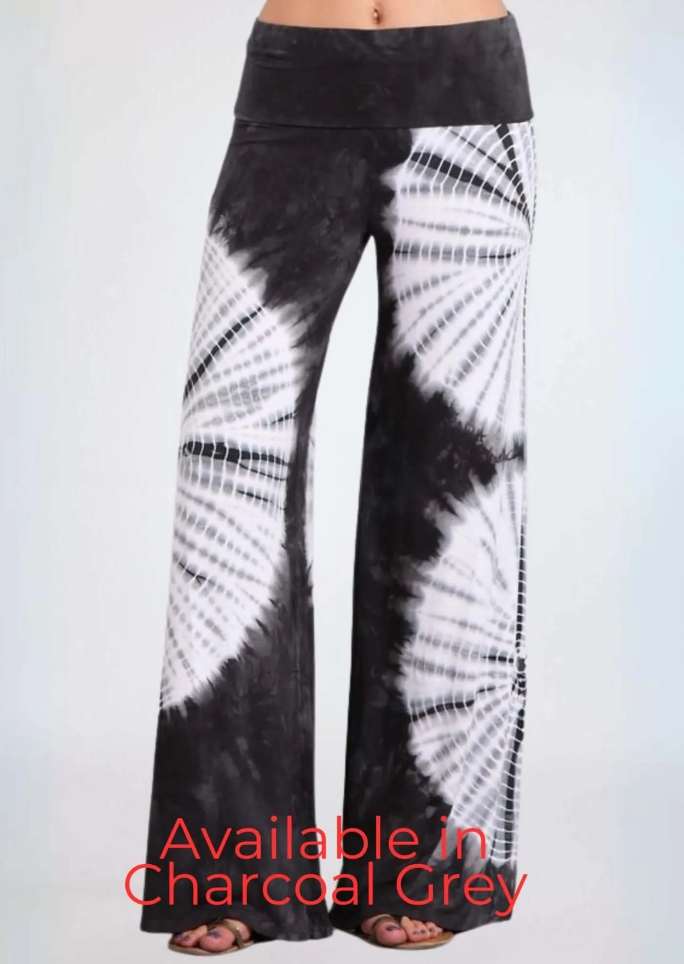 Nautical Navy Tie Dye Palazzo Pants Made in USA