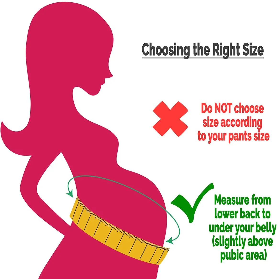 NeoTech Care Pregnancy Support Maternity Belt, Waist/Back/Abdomen Band, Belly Brace, Black, Size L
