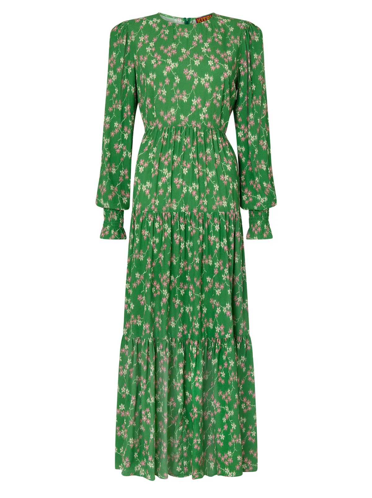 Nicole Green Floral Maxi Dress