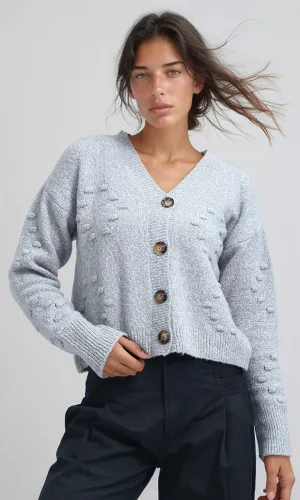 O192832 Feminine Long Sleeves Short Cardigan - Black