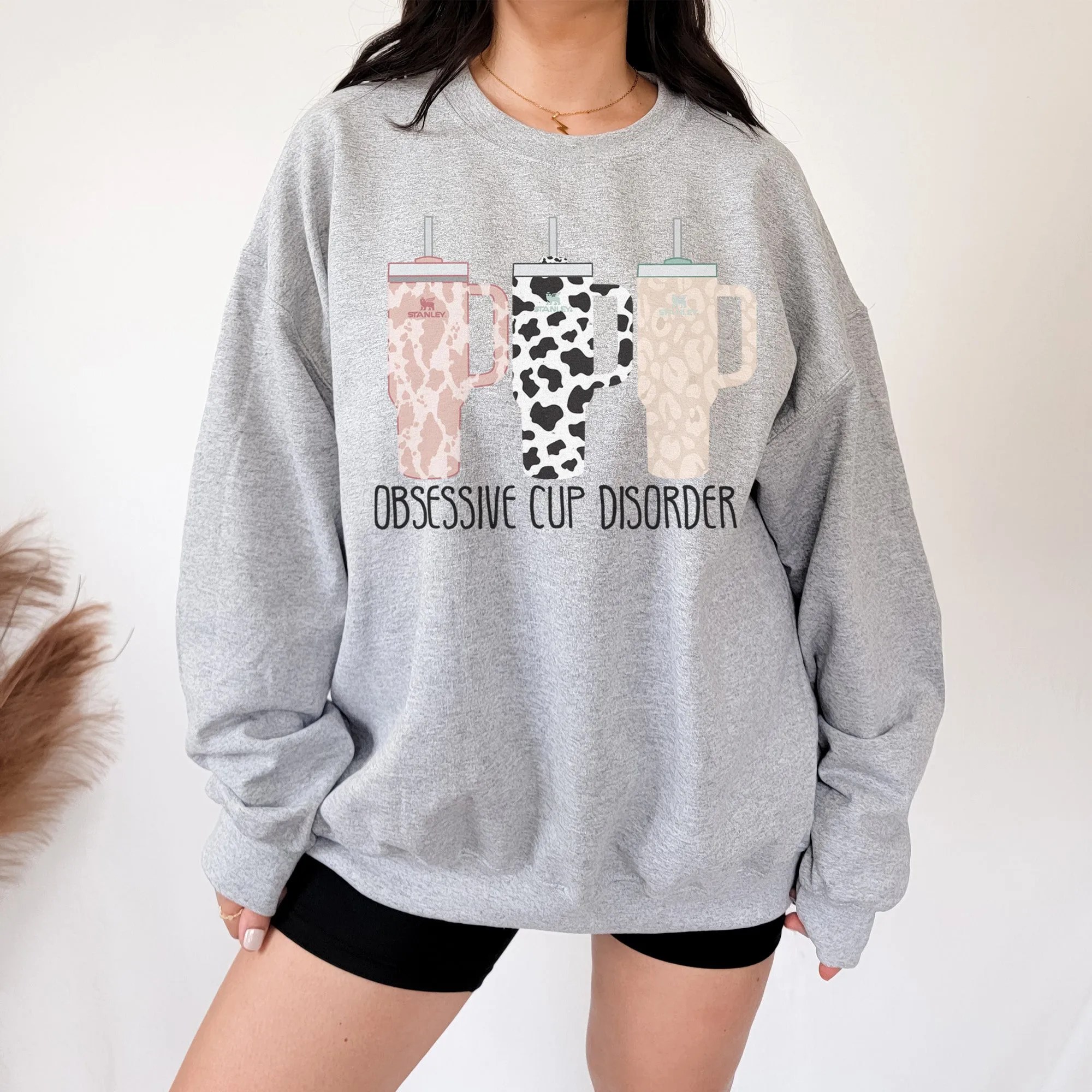 Obsessive Cup Disorder Sweatshirt - Cute Sweatshirt - Sizes Small to 5XL in Several Colors