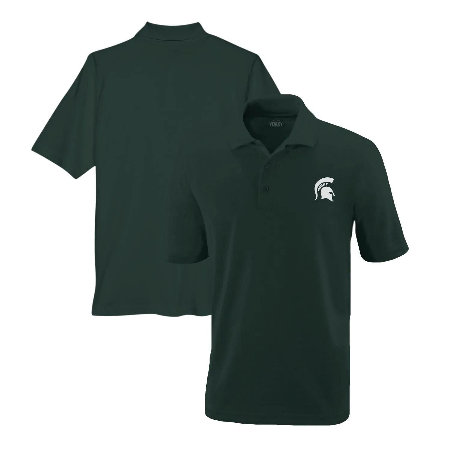 Official NCAA Michigan State Spartans 1700FG01 Men's Origin Performance Piqu Polo