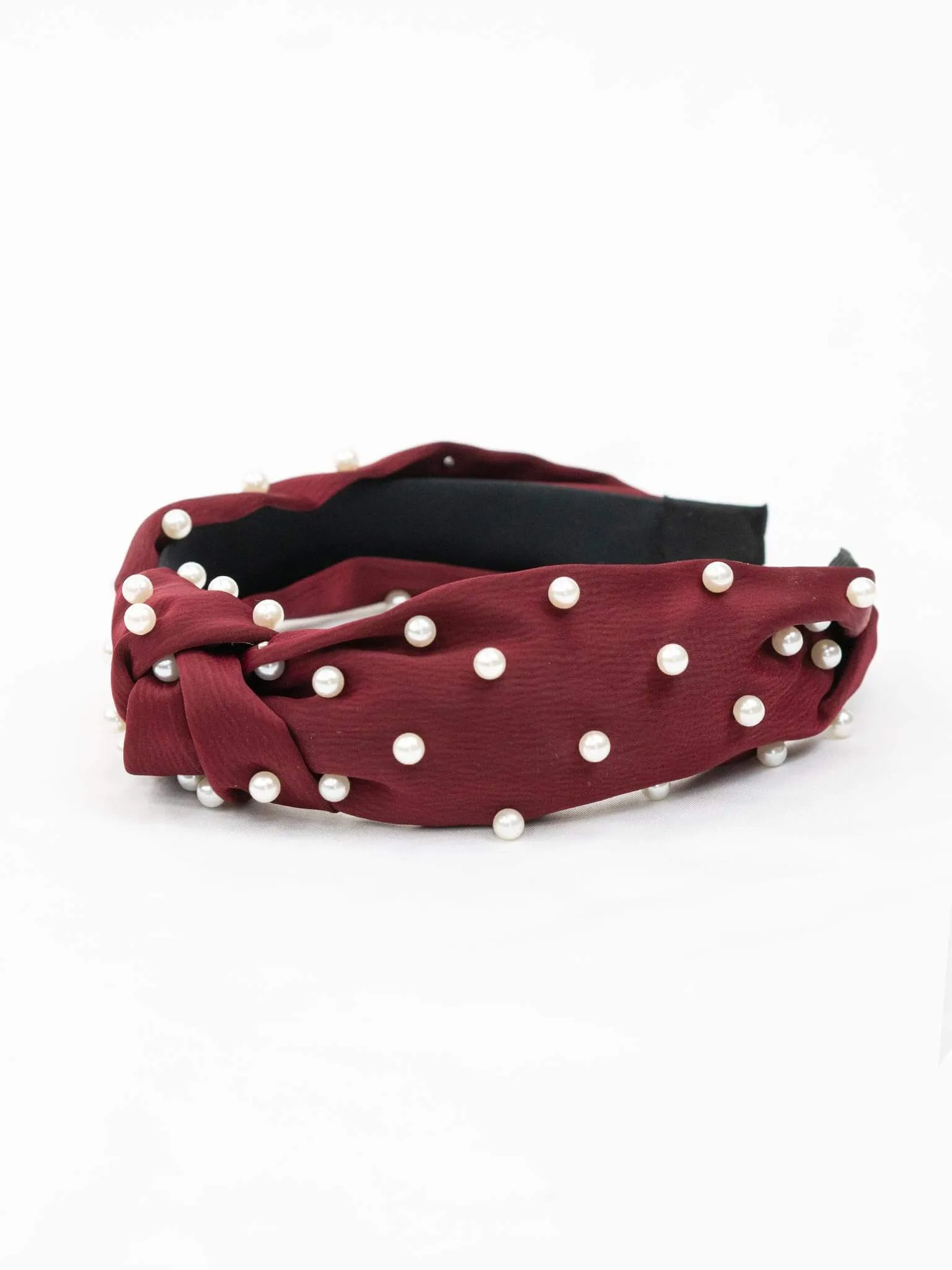 Pearl Velvet Knot Headband