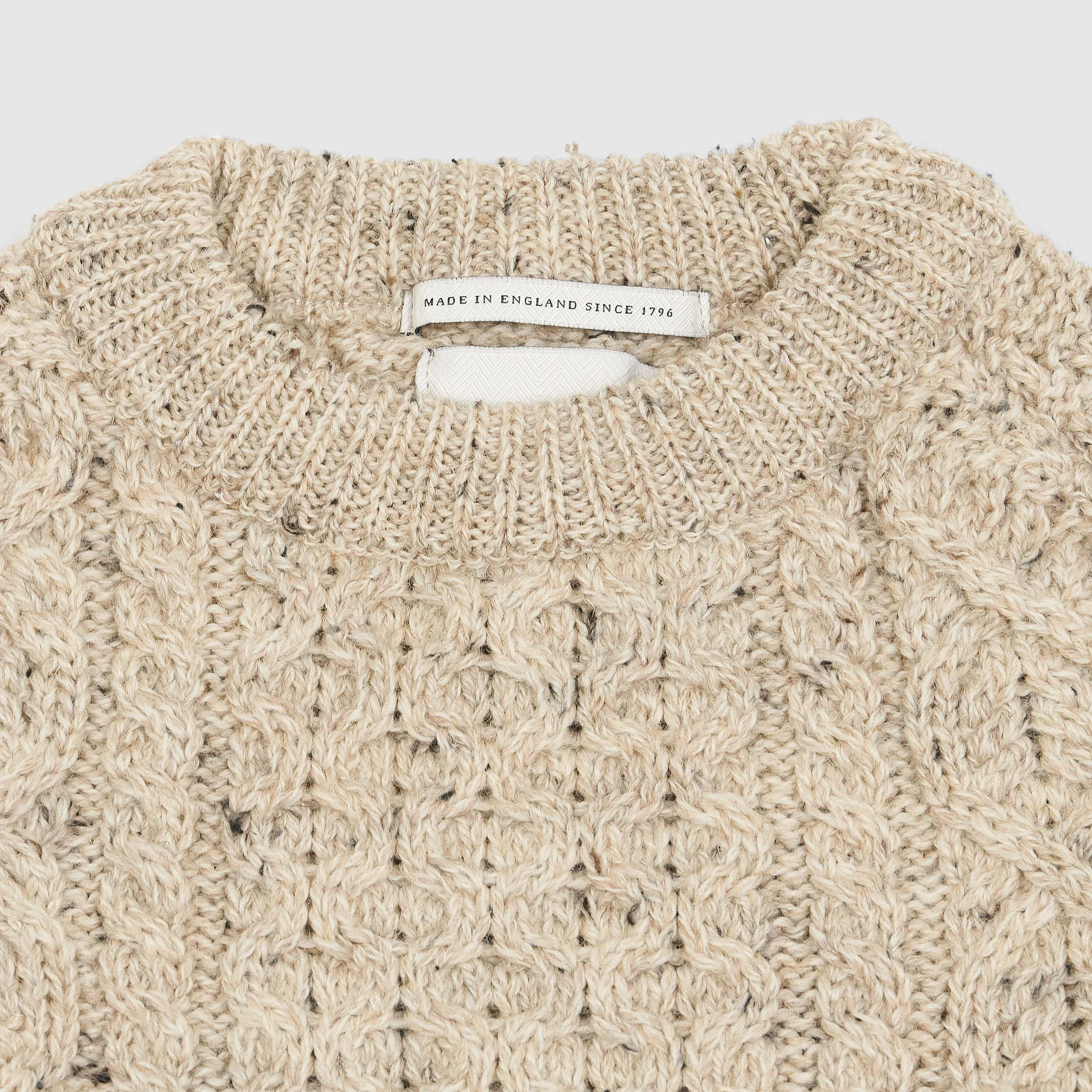 Peregrine Cable Knit Wool Pullover