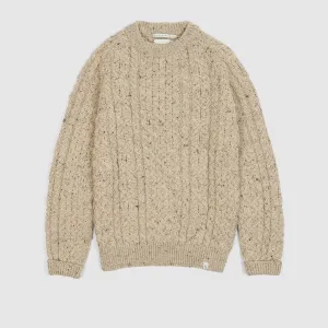 Peregrine Cable Knit Wool Pullover