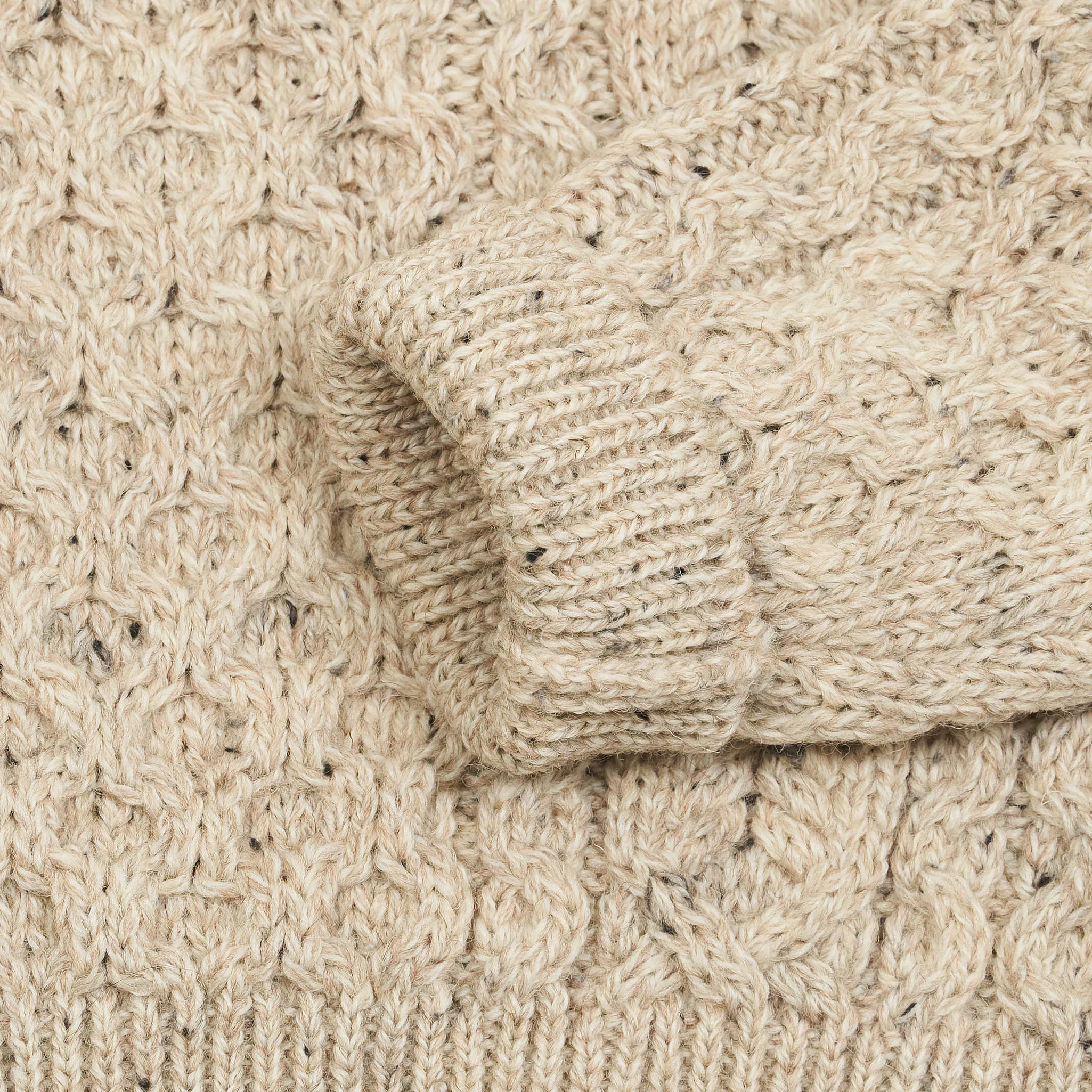 Peregrine Cable Knit Wool Pullover