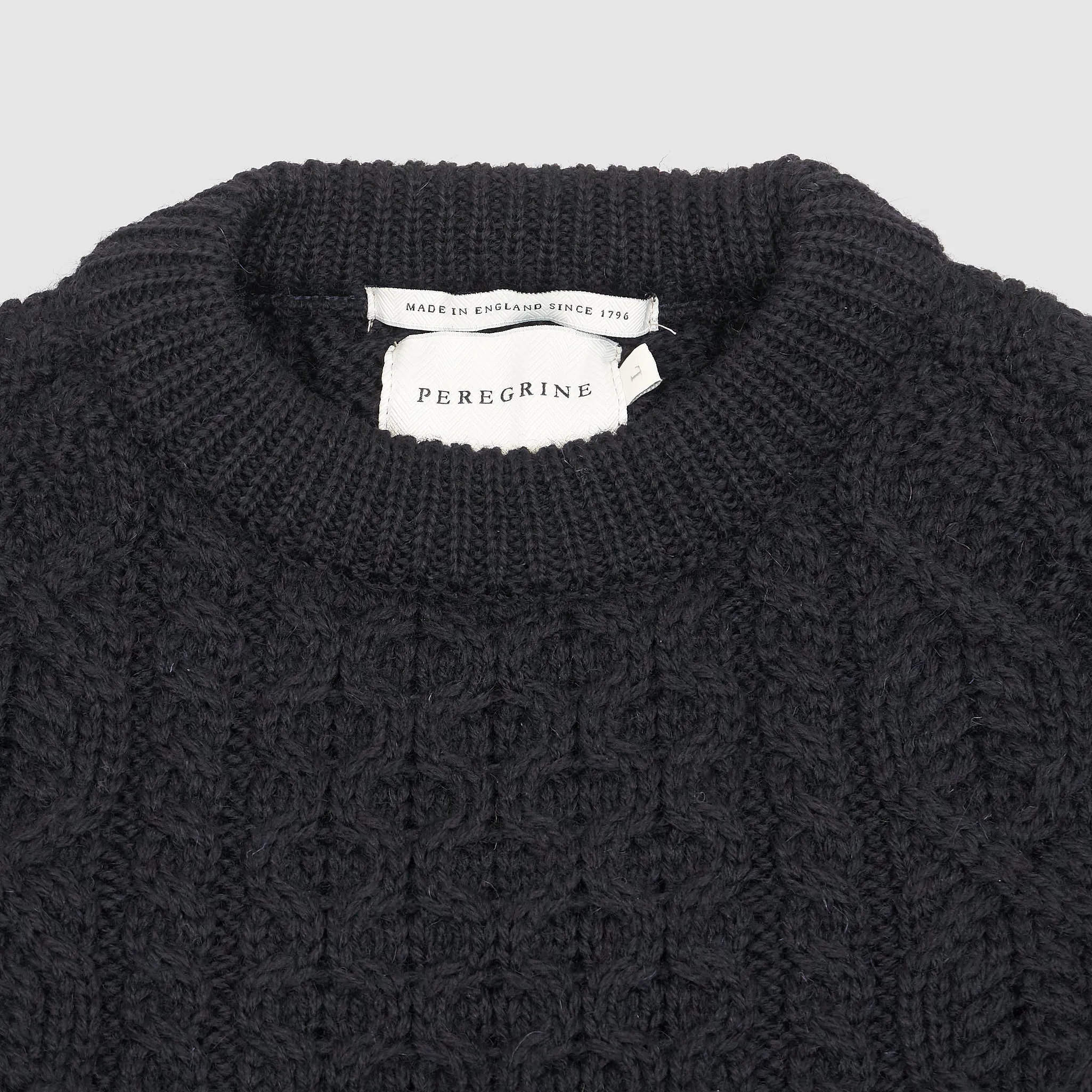 Peregrine Cable Knit Wool Pullover