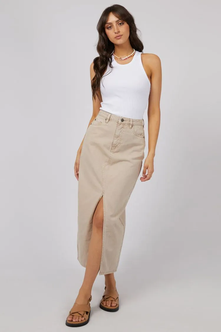 Pia Maxi Skirt | Beige