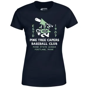 Pine Tree Capers - Portland, ME - Vintage Defunct Baseball Teams - Women's T-Shirt