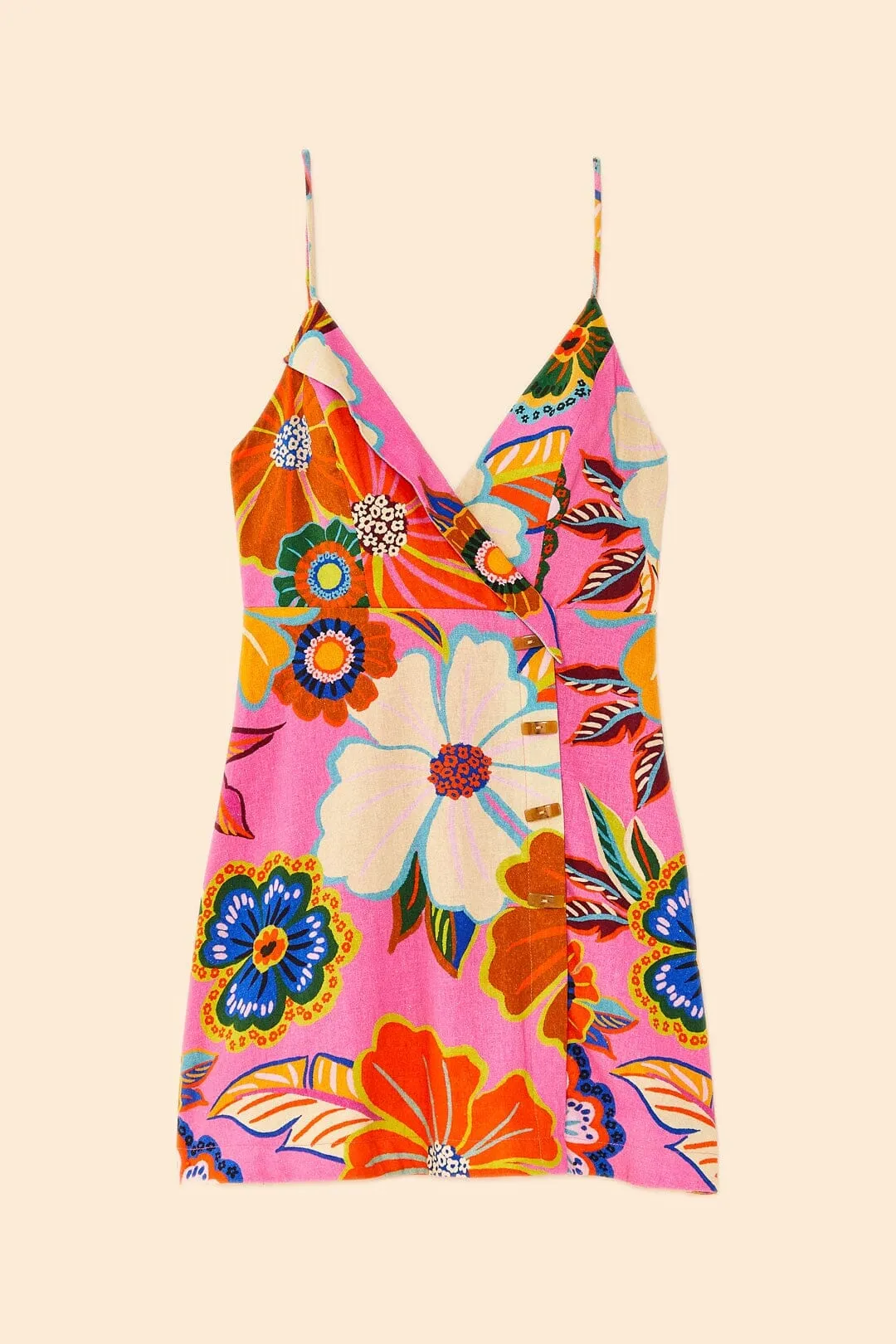 Pink Full Garden Mini Dress