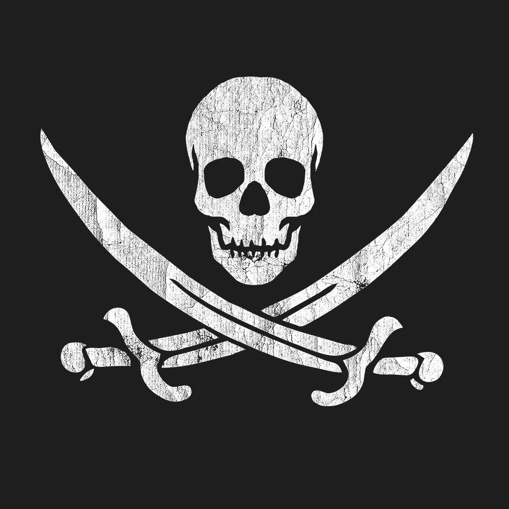 Pirate Skull and Swords Vintage Tee