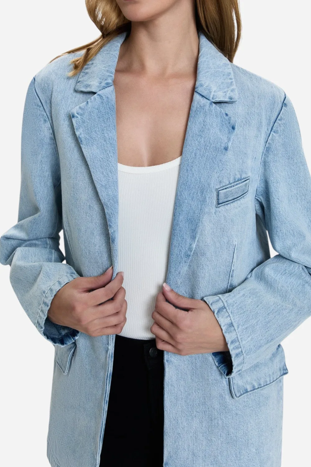 Pistola Skylar Boyfriend Blazer in Powder