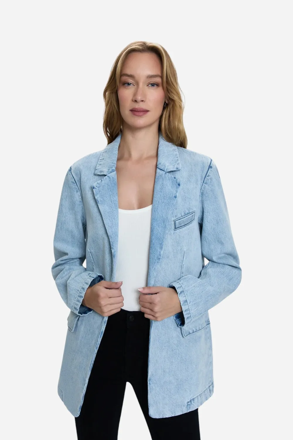 Pistola Skylar Boyfriend Blazer in Powder